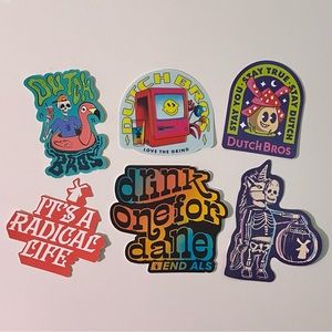 Pack of 6 Dutch Bros Stickers